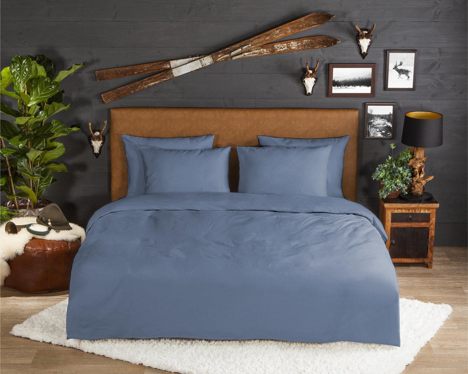 Good Morning - Dekbedovertrek - Uni - Blue