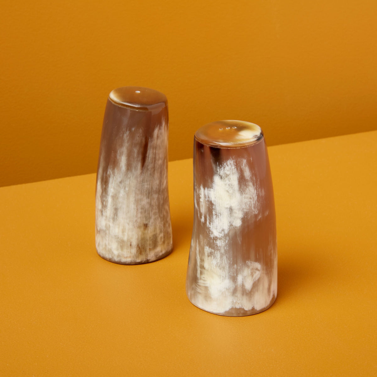 Peper- en zoutset van hoorn, groot