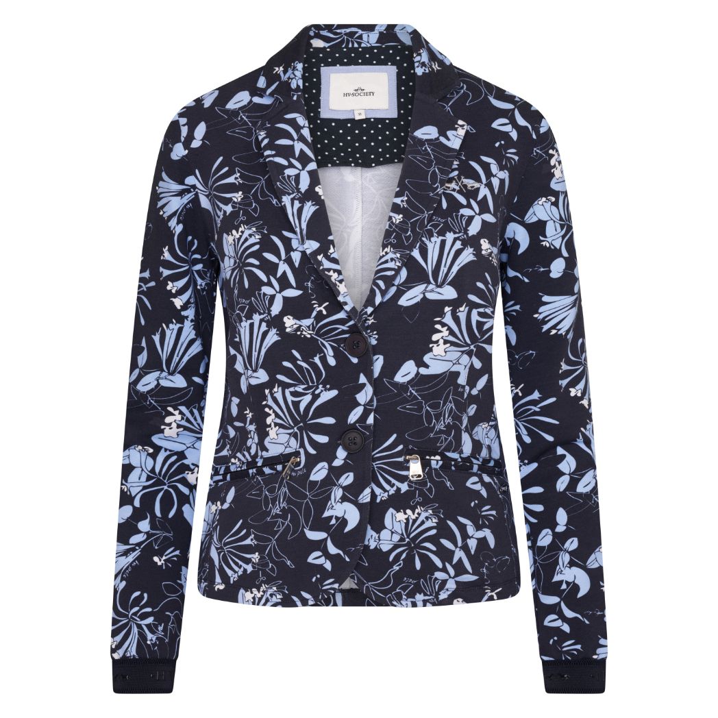 0401103318 - Sweat blazer HVSAlba  - 5059 - Navy flower - 36