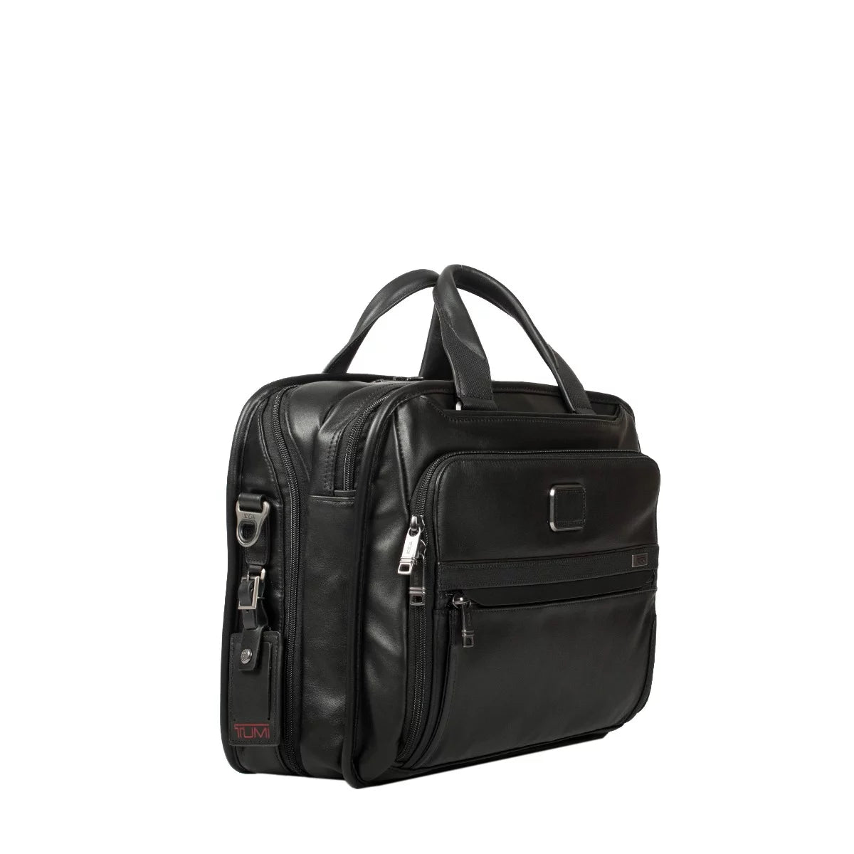Leather Briefcase - Alpha 3 - Black