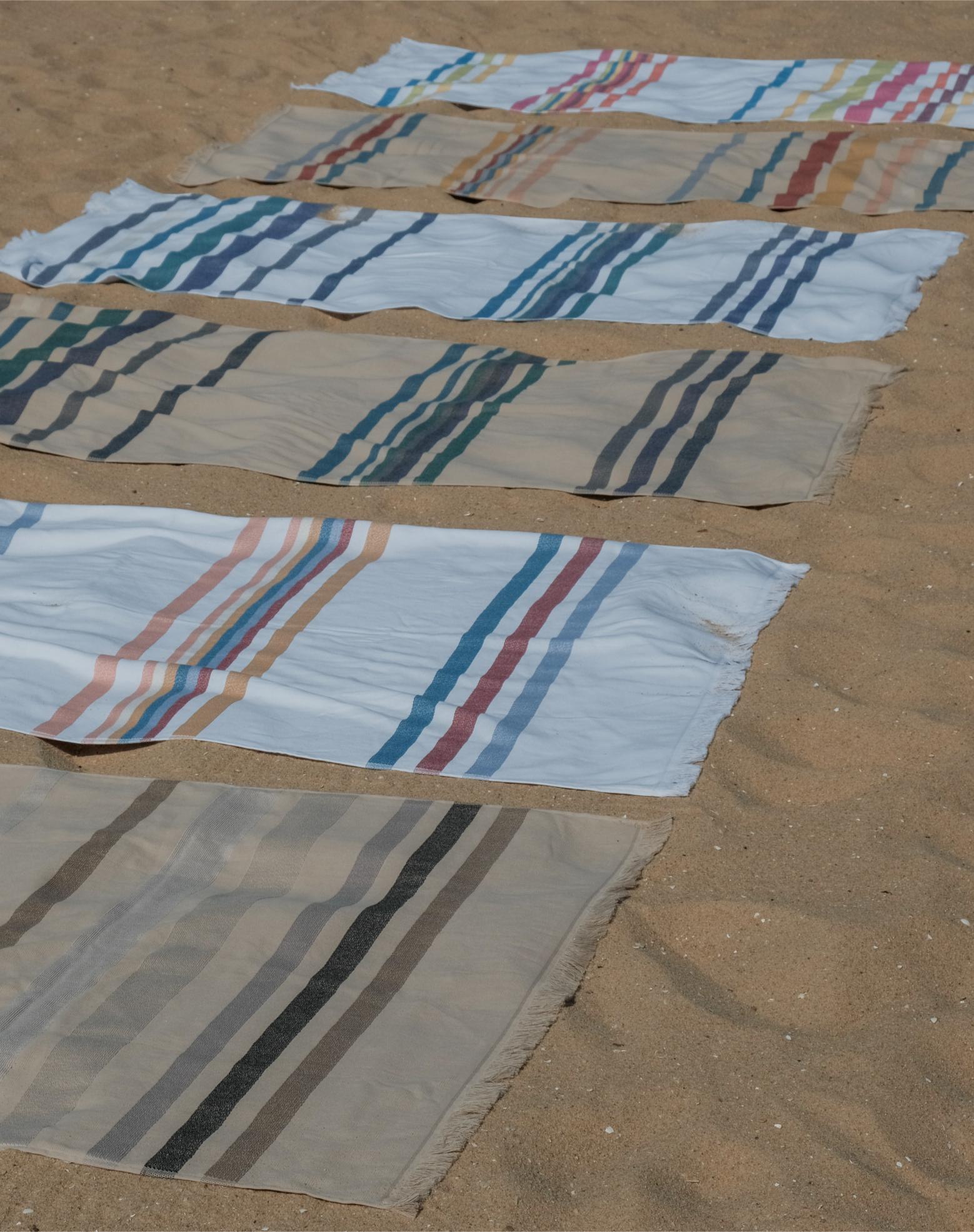 Mia Zia - TipyLinge de Plage Haut de Gamme - Fouta Handdoek - Het thema "Tipy" Ficelle achtergrond