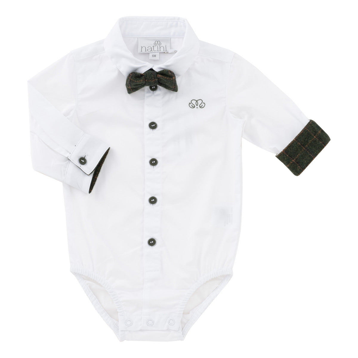 Bodyshirt Pierrot Bow Square - Blanc