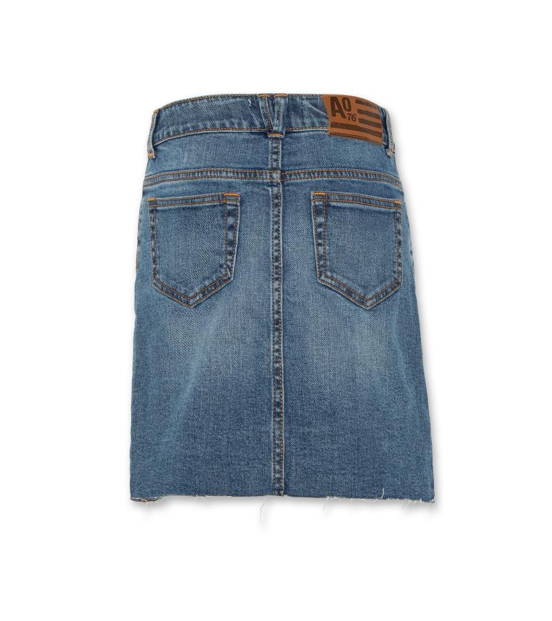 Short Zoe Denim Skirt - Wash Medium