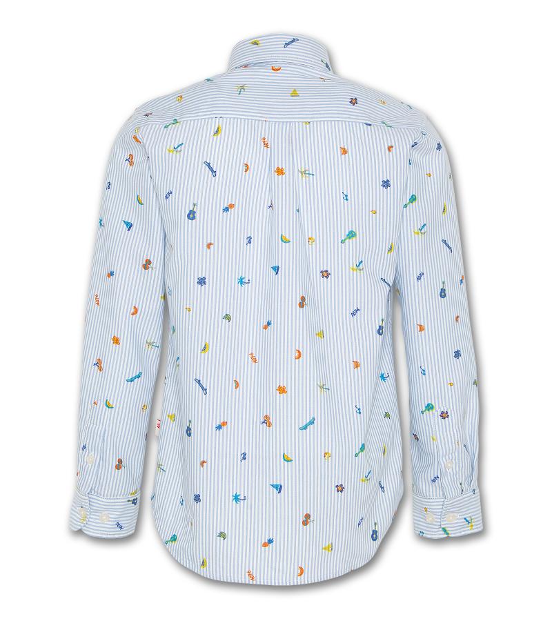 Button Down Shirt Hawaii - Blue
