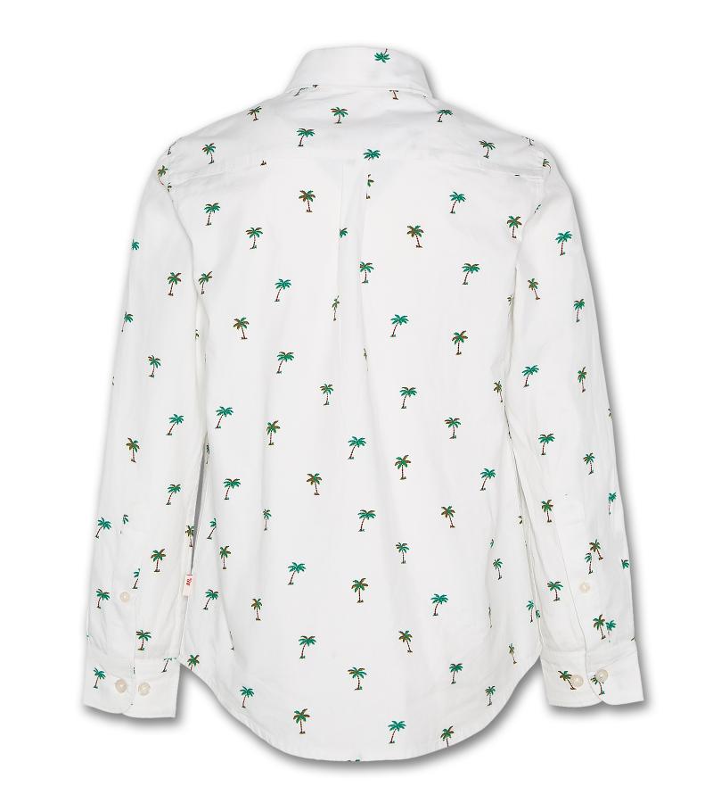 Button Down Shirt Palms - White