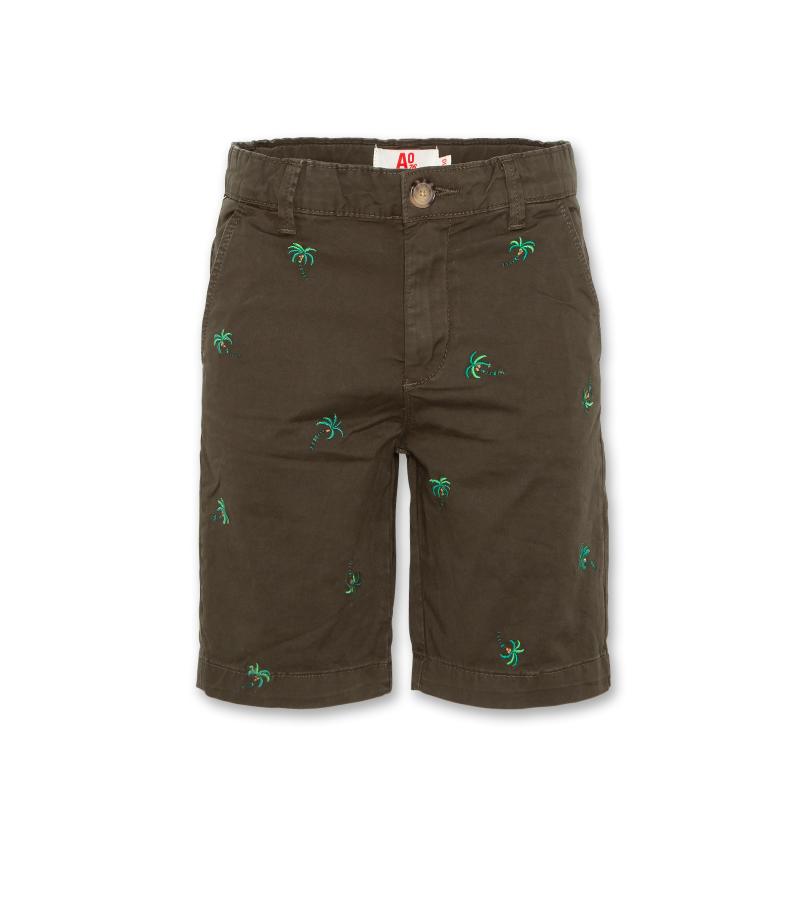 Barry Chino Shorts Palms - Dark Olive