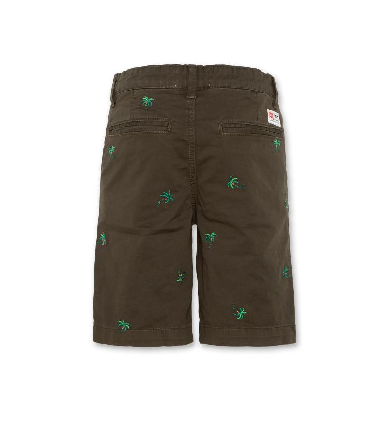 Barry Chino Shorts Palms - Dark Olive