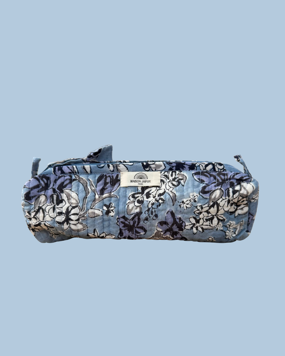 Trousse Indore Bleu en voile de coton