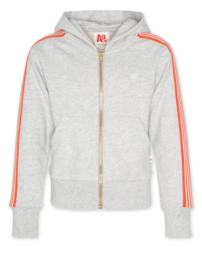 Mia Hoodie Full Zip Sweater - Heather Grey