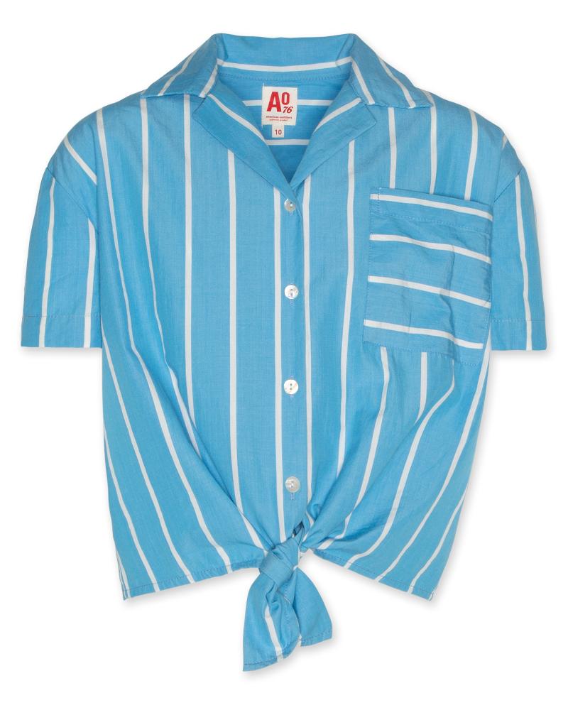 Amelia Blue Stripe Shirt - Blue