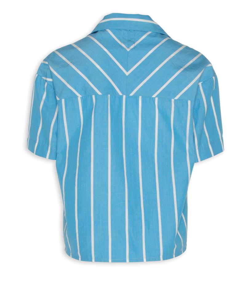 Amelia Blue Stripe Shirt - Blue