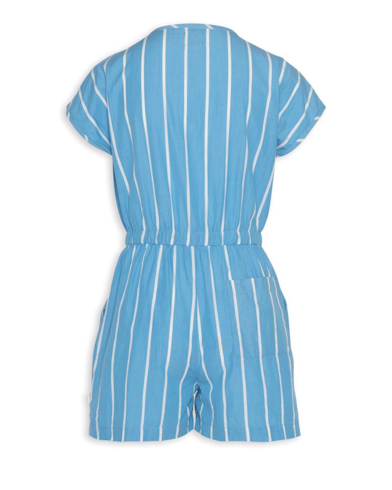 Amira Blue Overall Shorts - Blue