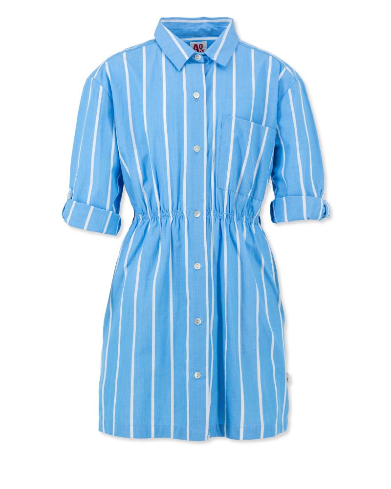Chloe Blue Stripe Dress - Blue