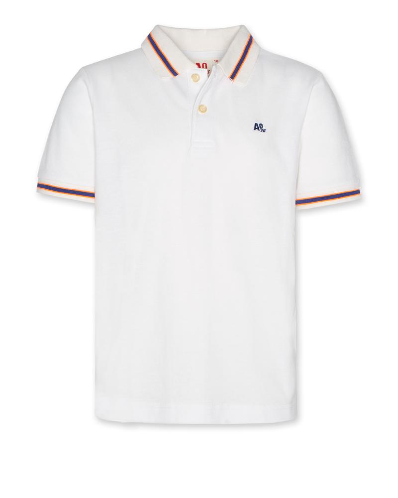 Carter Polo Pique Logo - White
