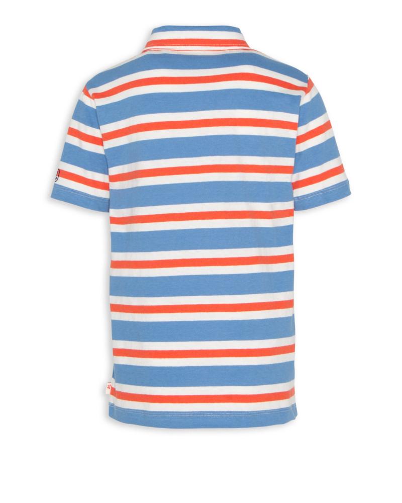 Charlie Oversized Polo Stripe      - Red