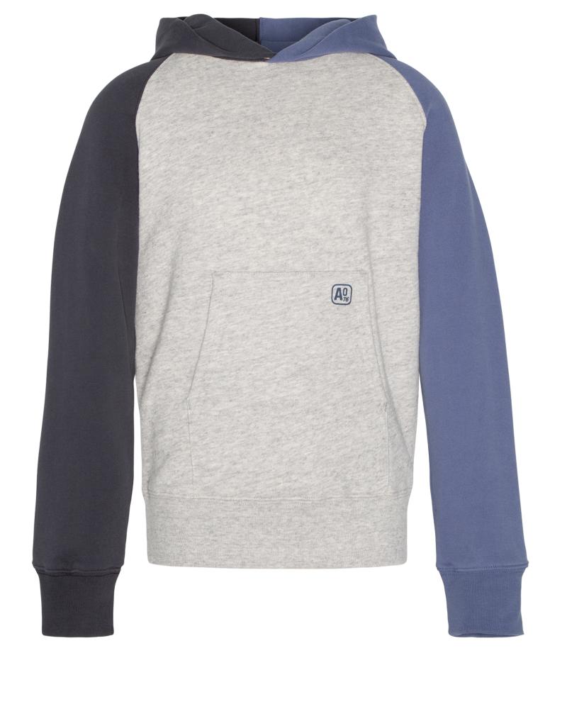 Clyde Hoodie Color Block - Mid Blue