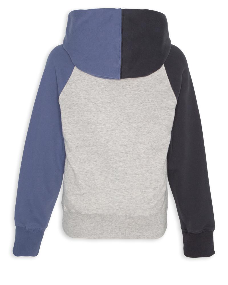 Clyde Hoodie Color Block - Mid Blue