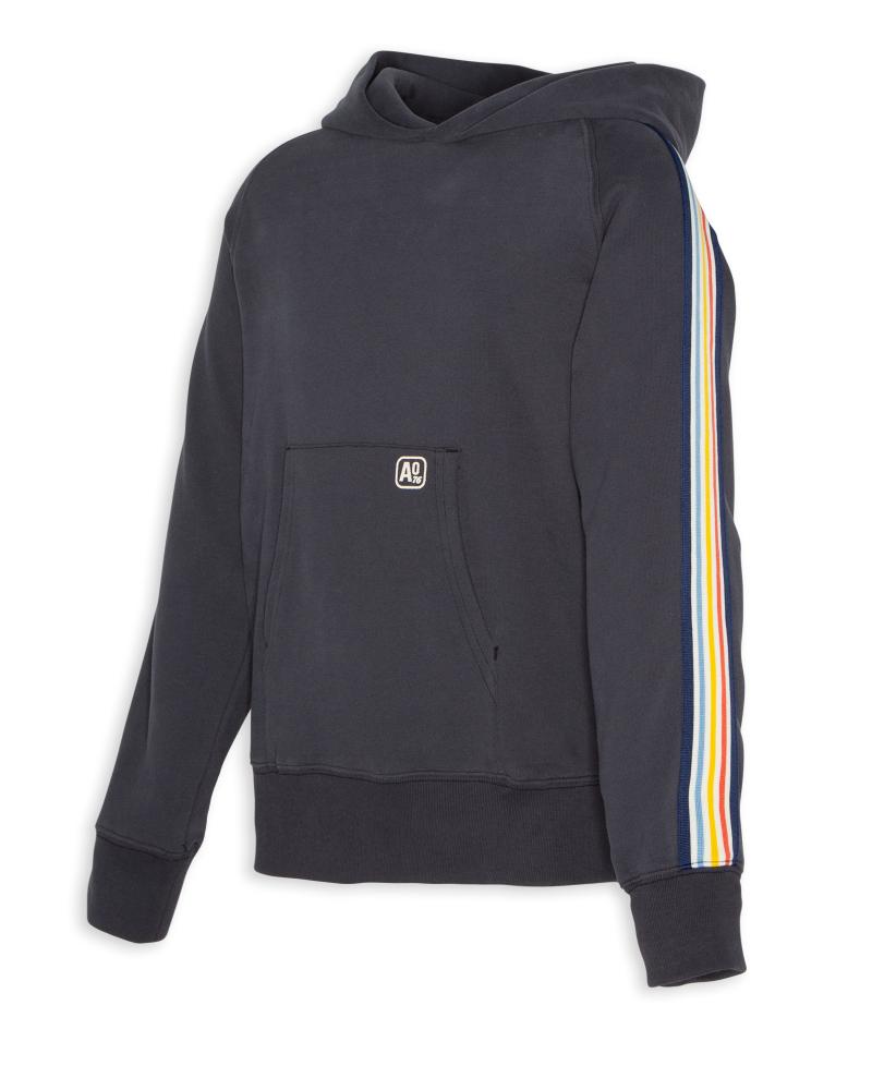 Clyde Hoodie Multicolor Tape - Washed Black
