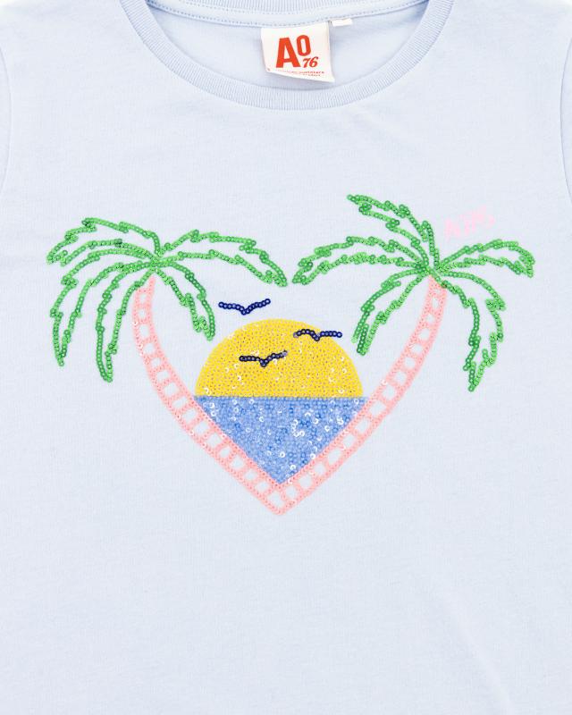 Amy T-Shirt Island    - Sky Blue