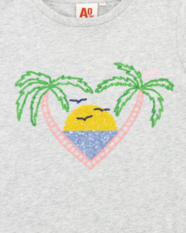 Amy T-Shirt Island    - Heather Grey