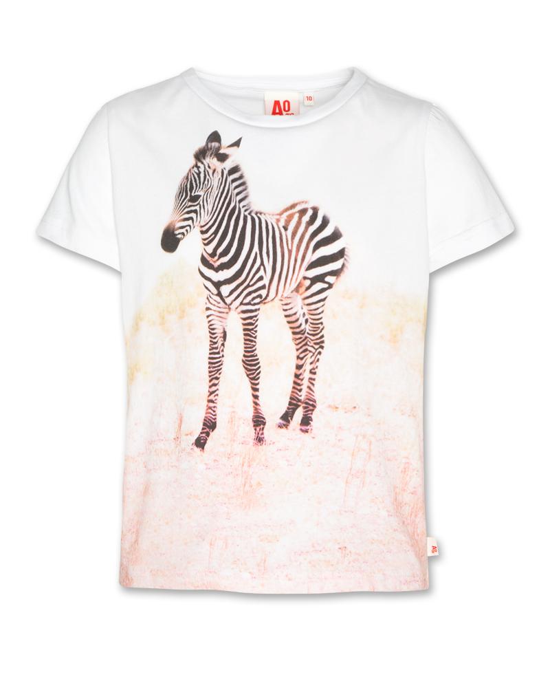 Amina T-Shirt Zebra - White