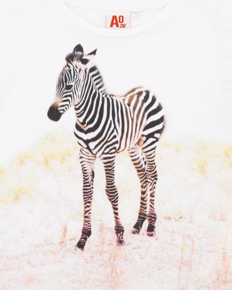 Amina T-Shirt Zebra - White
