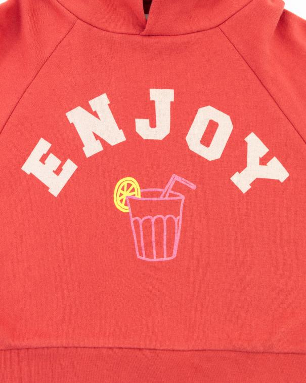 Lea Sweater Hoodie Enjoy - Red