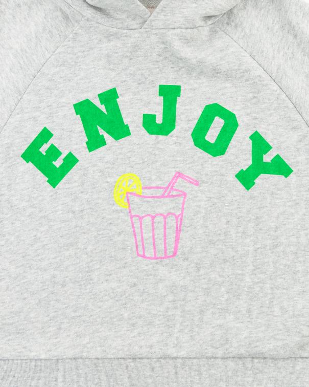 Lea Sweater Hoodie Enjoy - Heather Grey