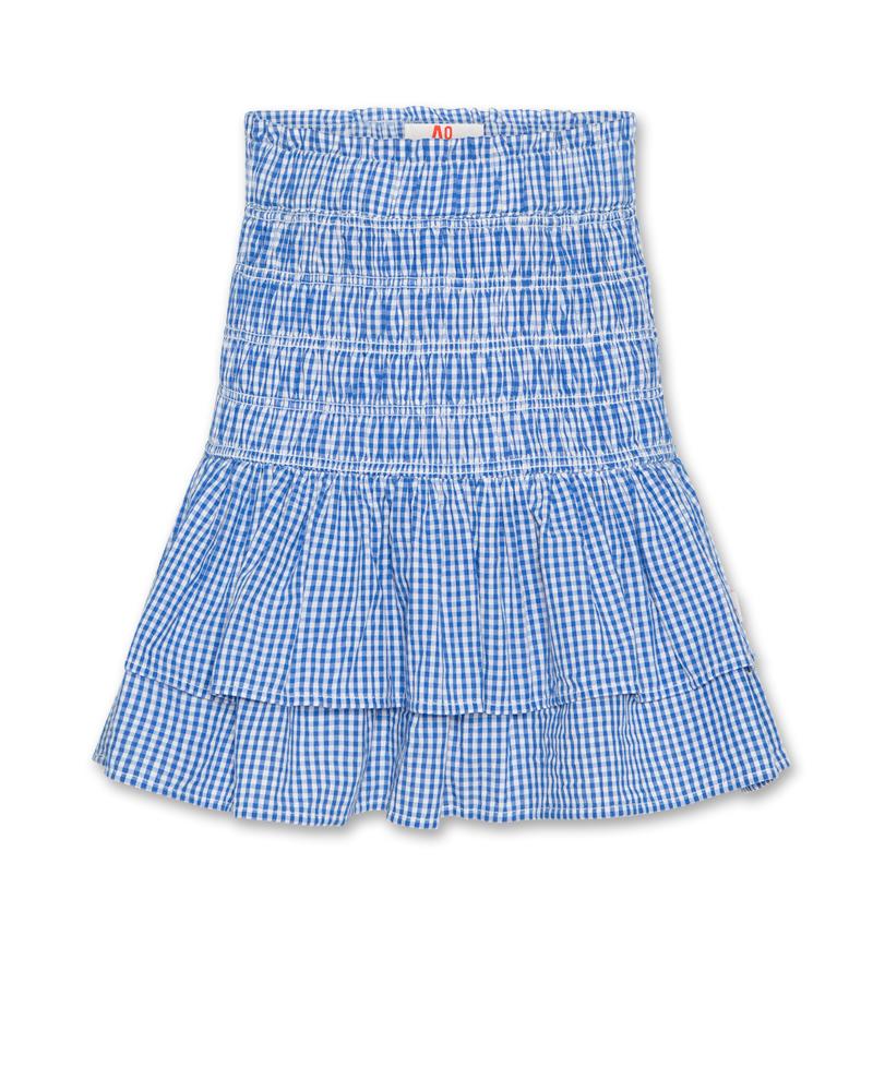 Delphine Check Skirt - Bright Blue