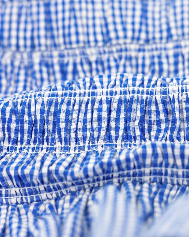 Delphine Check Skirt - Bright Blue