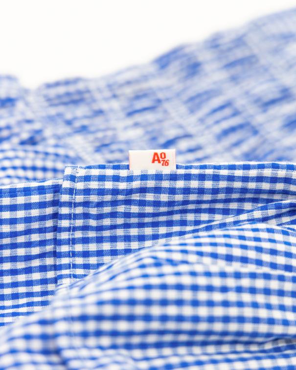 Delphine Check Skirt - Bright Blue