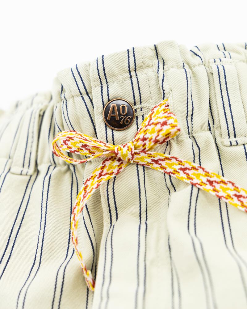Alba Striped Shorts - Beige