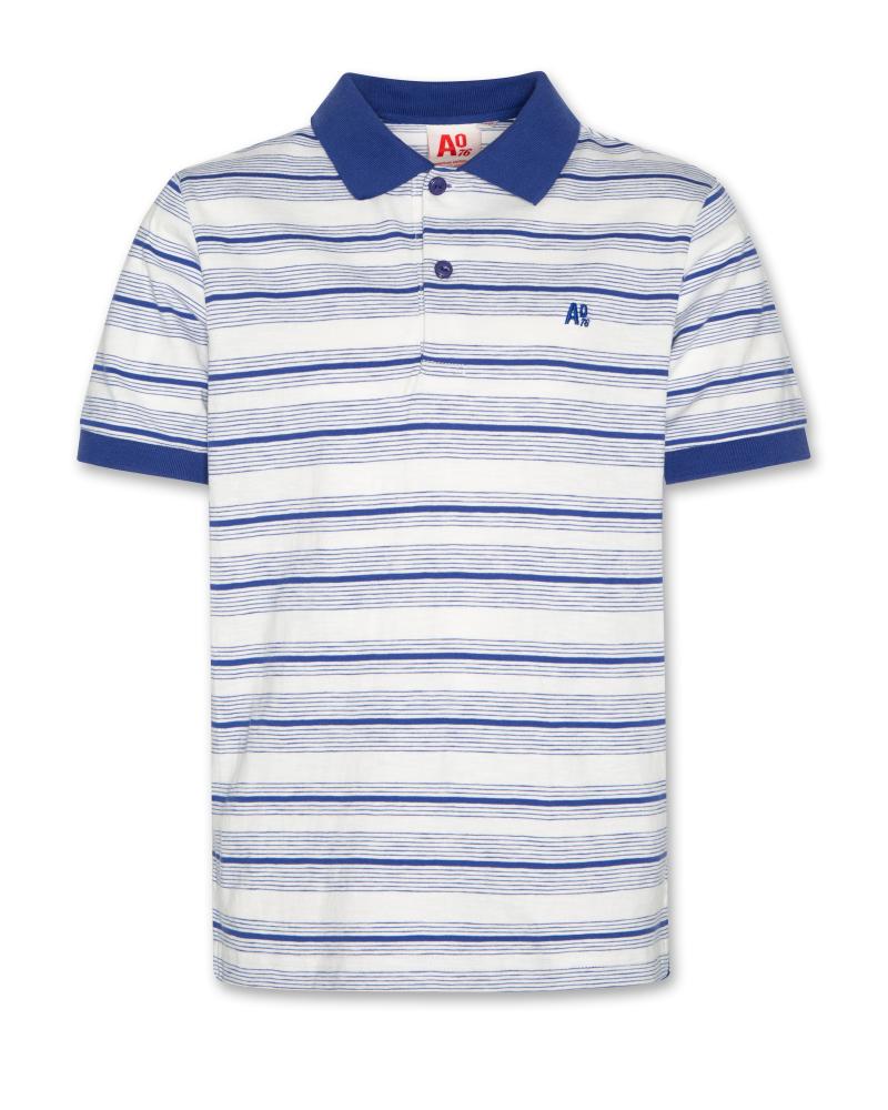 Carter Striped Polo Ao76 - Bright Blue