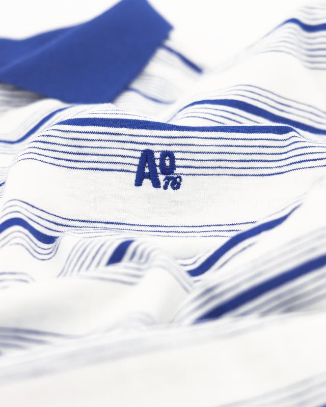 Carter Striped Polo Ao76 - Bright Blue