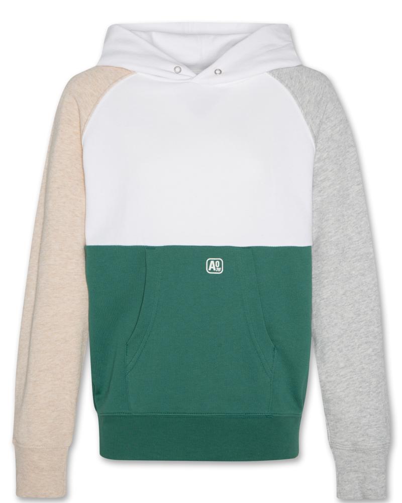 Clyde Hoodie Colorblock - White