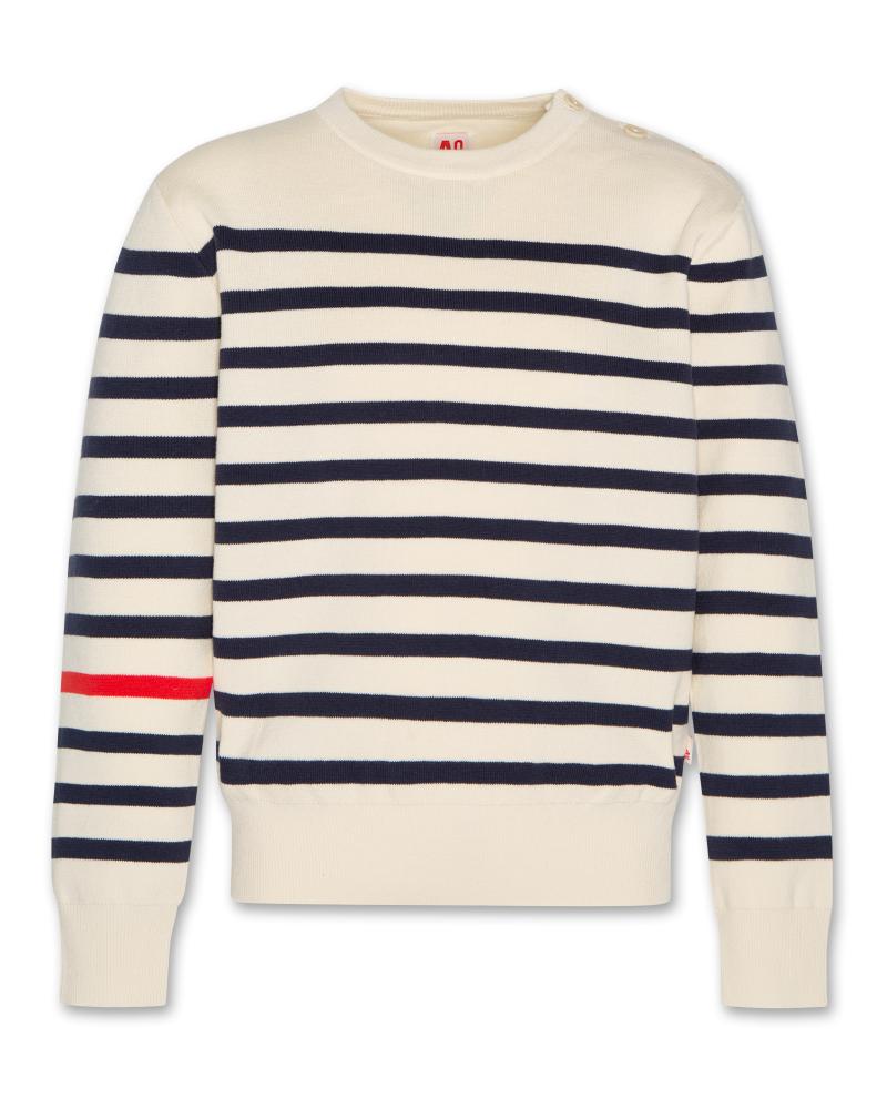 Caleb C-Neck Stripe - Blue