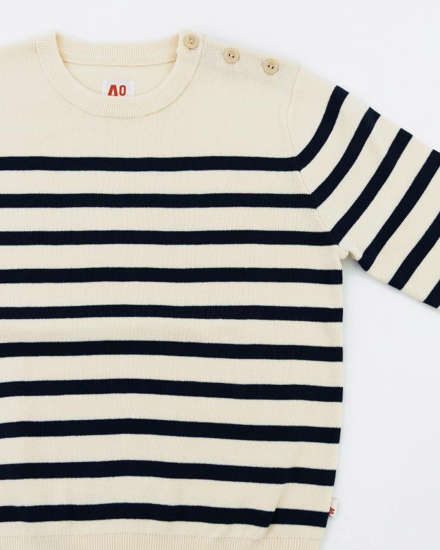 Caleb C-Neck Stripe - Blue