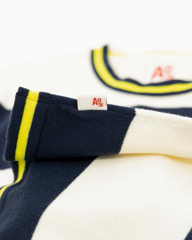 Caleb C-Neck Wide Stripe - Navy