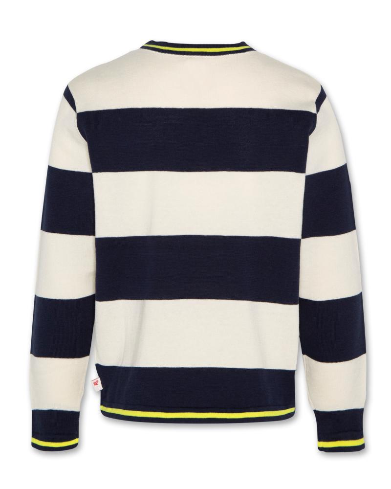 Caleb C-Neck Wide Stripe - Navy