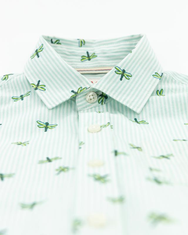 Tim Pocket Dragonfly Shirt - Ocean