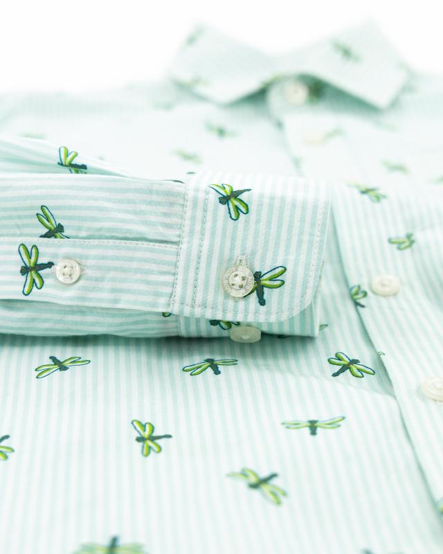 Tim Pocket Dragonfly Shirt - Ocean