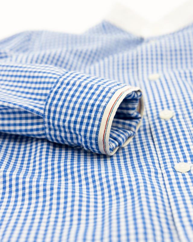 Douglas Check Shirt - Bright Blue