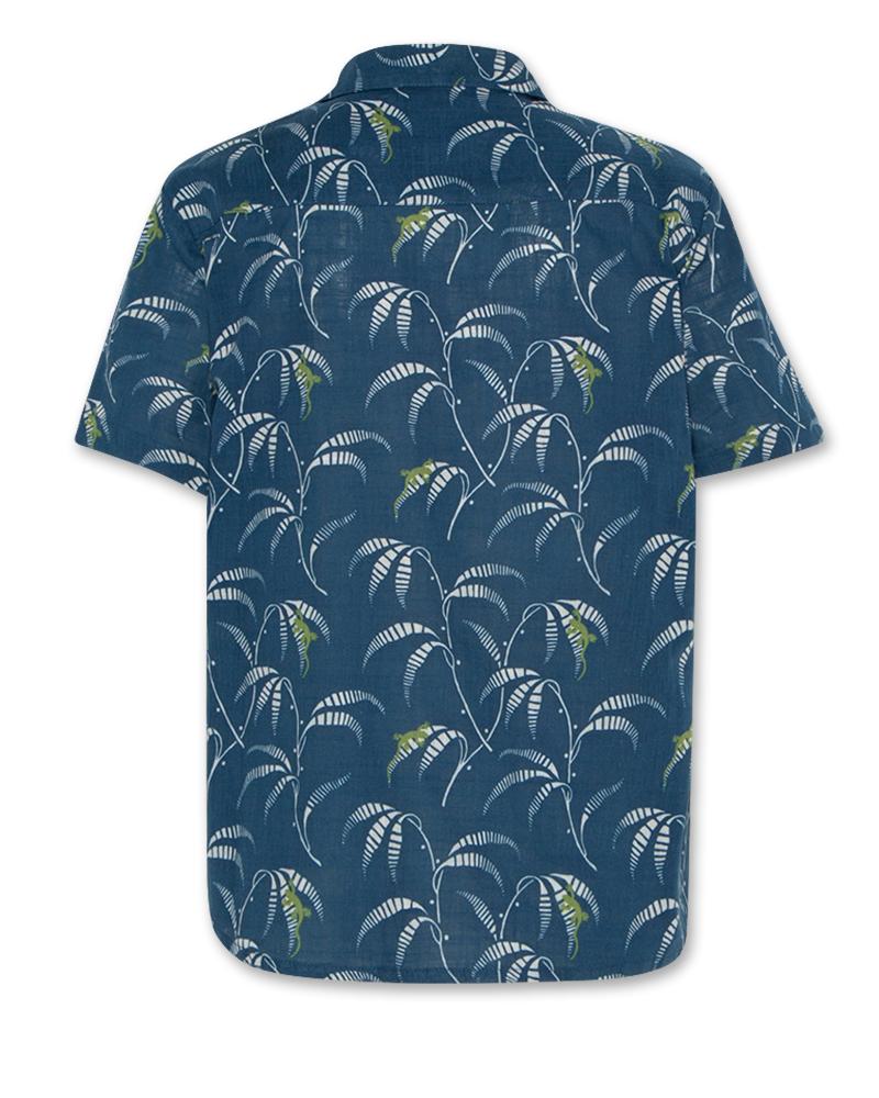 Hawaiian Lezard Shirt - Blue