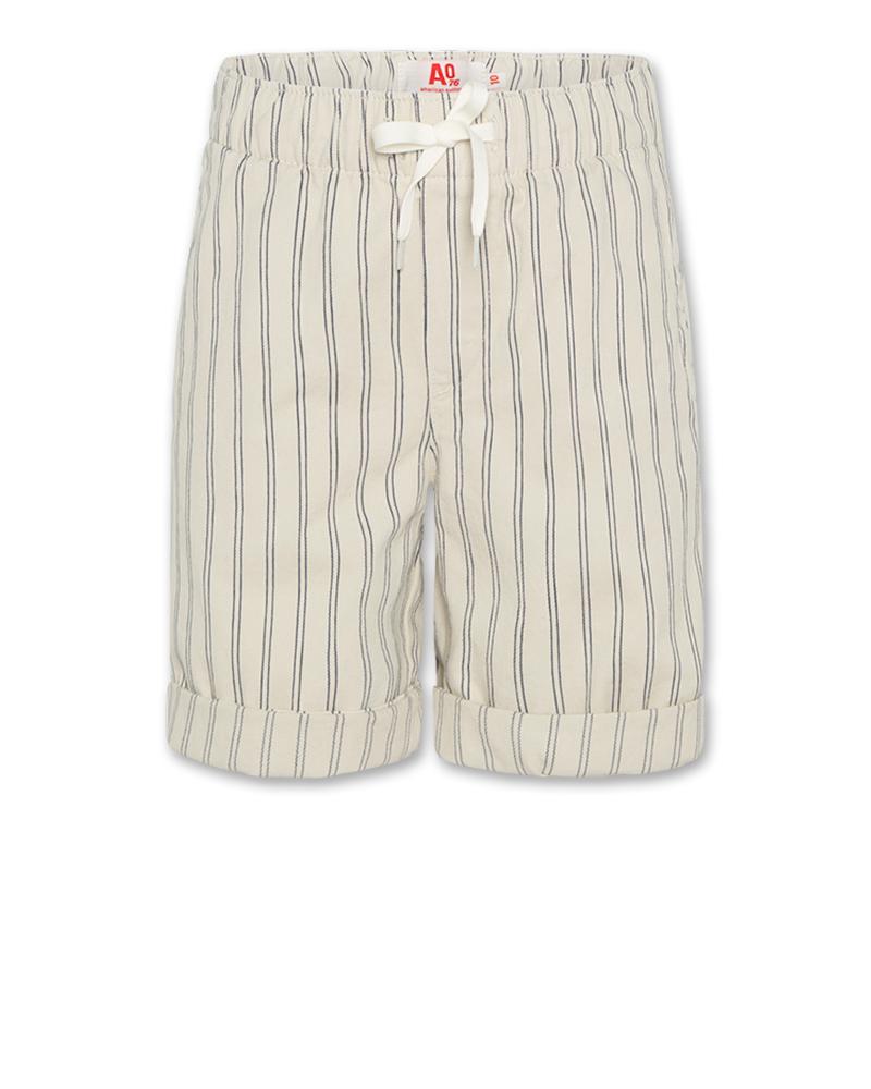 Louis Striped Shorts - Beige
