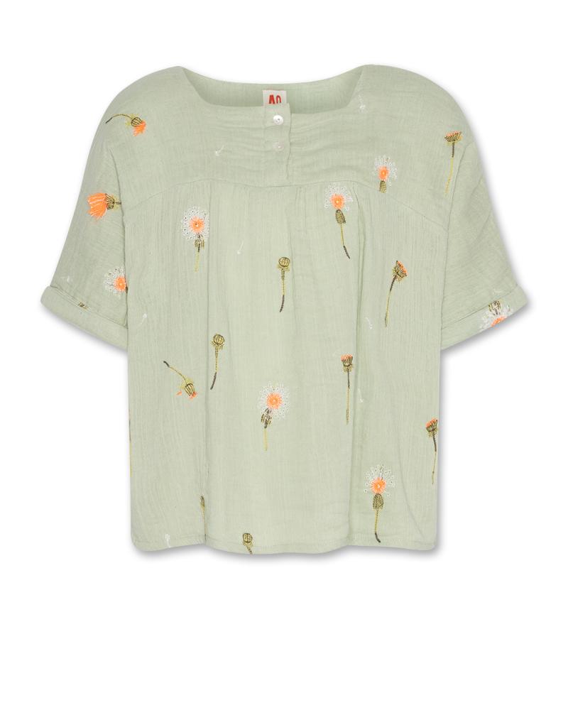 Freida Dandelion Shirt - Quiet Green