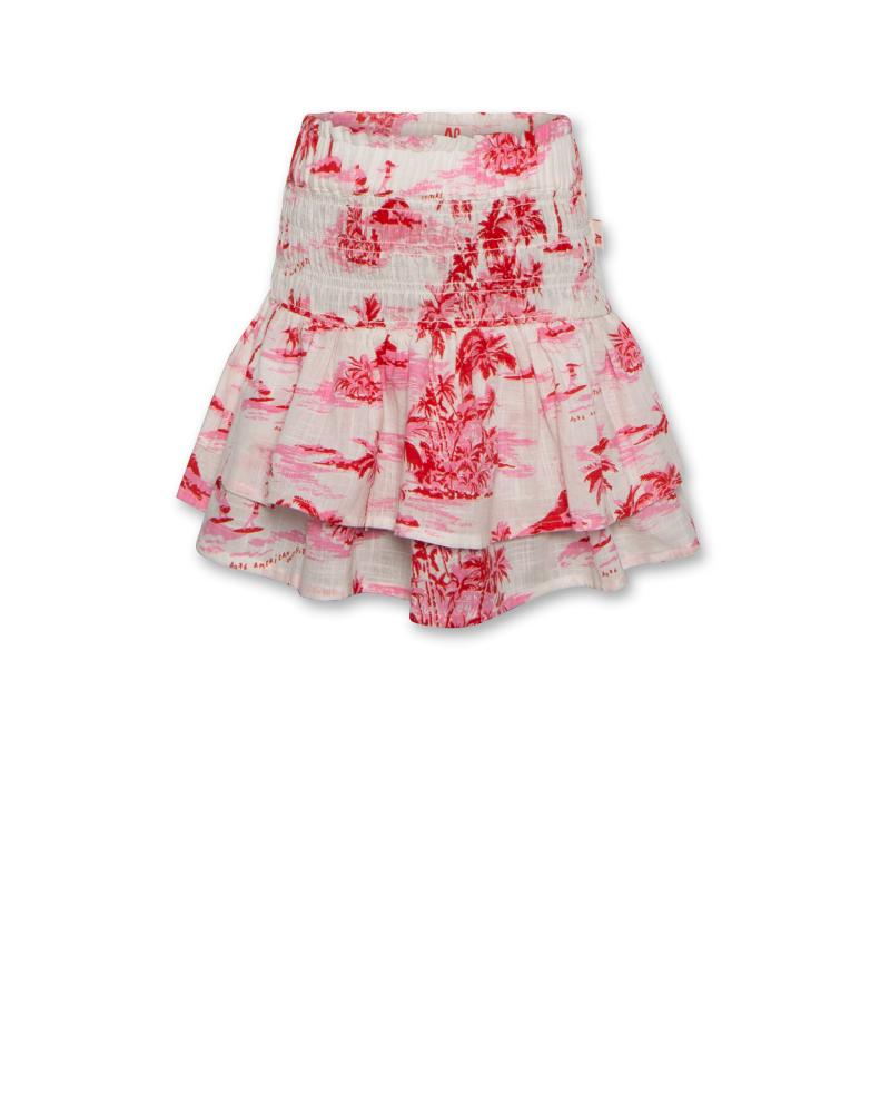 Delphine Hawaii Skirt - Red