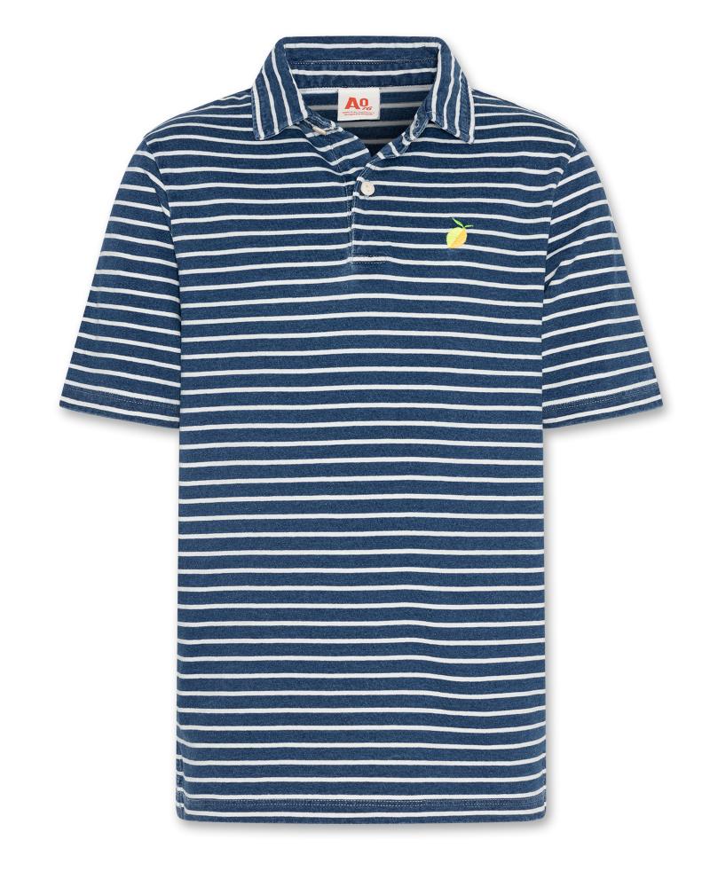 Bross Striped Polo - Indigo