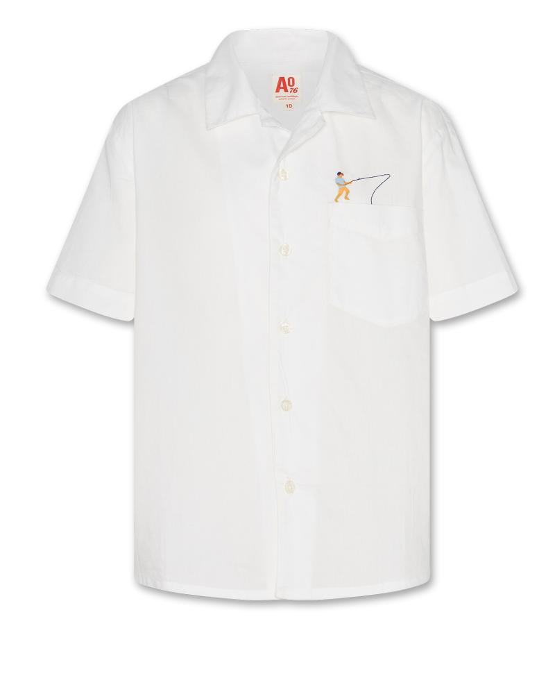 Hawaii Shirt Fischerman - White