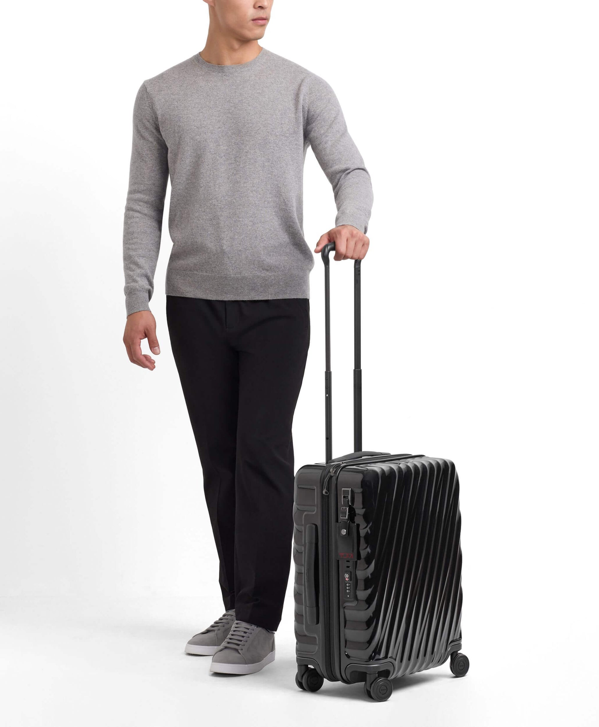19 Degree - Continental Expandable 4 Wheeled Carry-On - Black