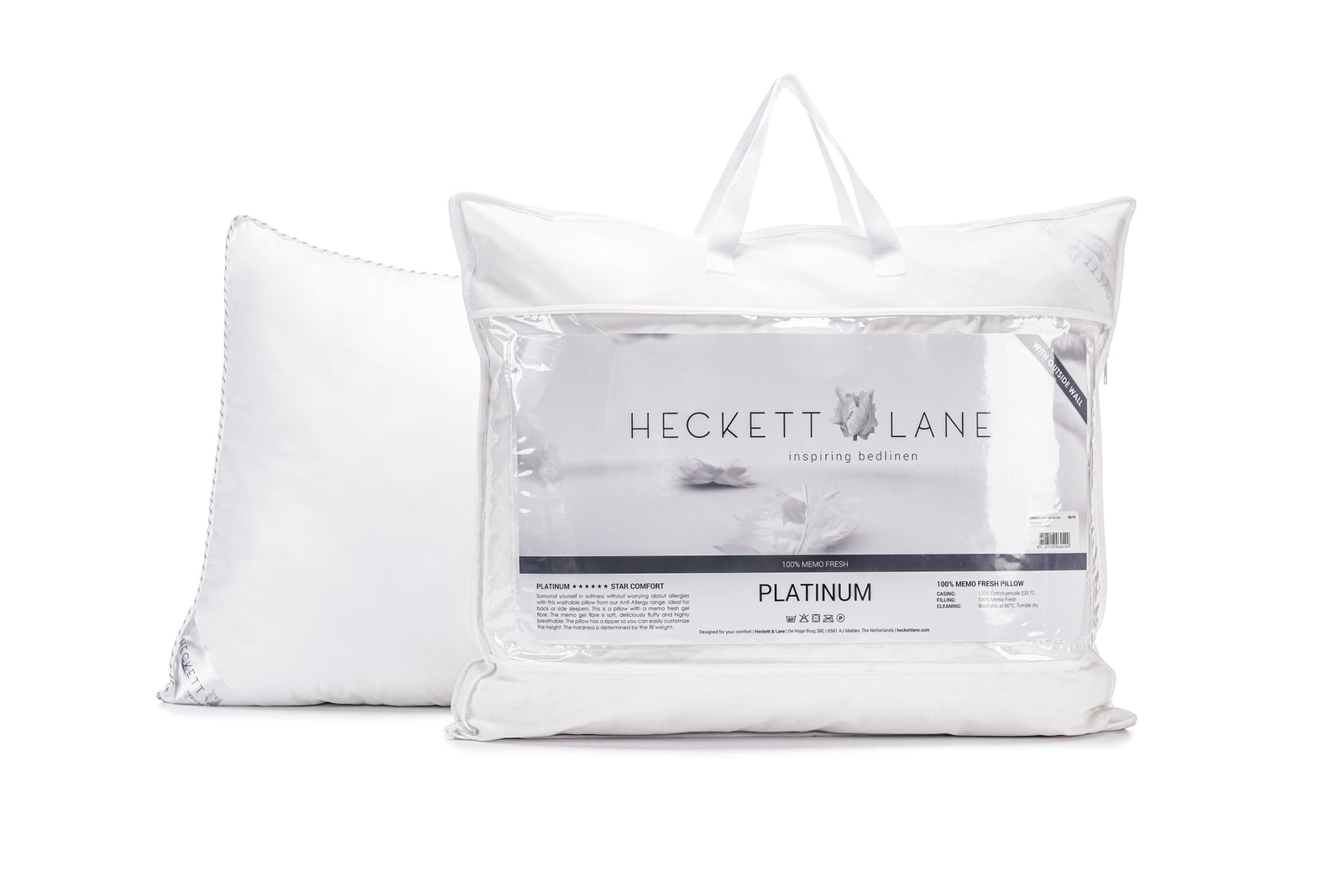 Heckettlane - Kussen - Platinum - White